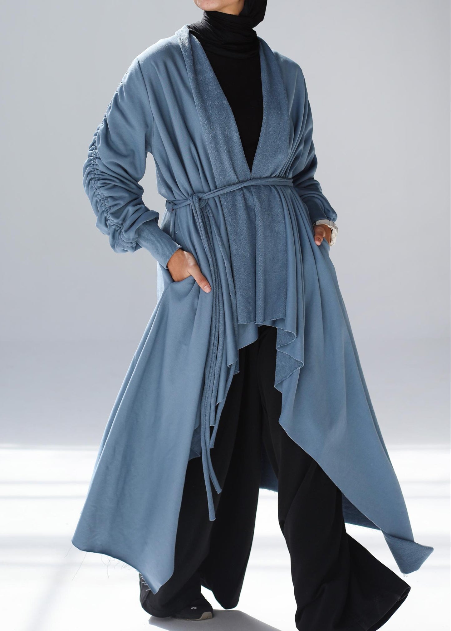 The Cascade Cardigan In Cloud Blue