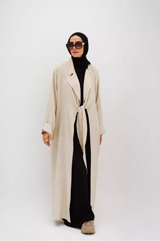 Desk-to-dinner Kimono in Beige
