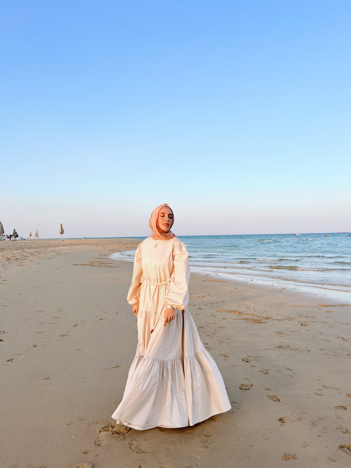 Poplin Gypsy Dress cream