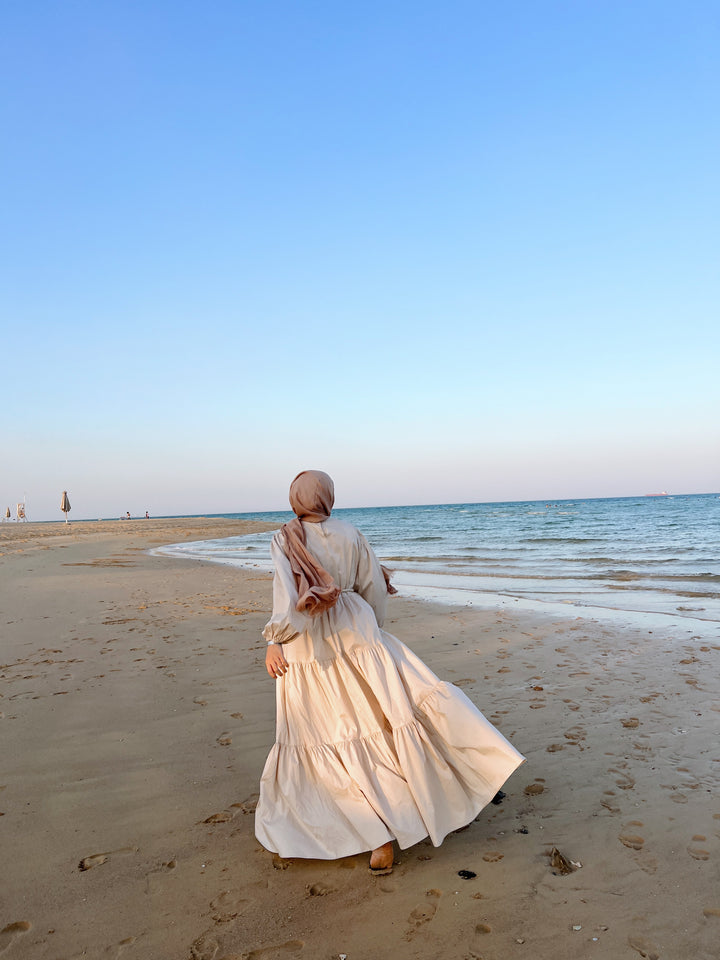 Poplin Gypsy Dress cream