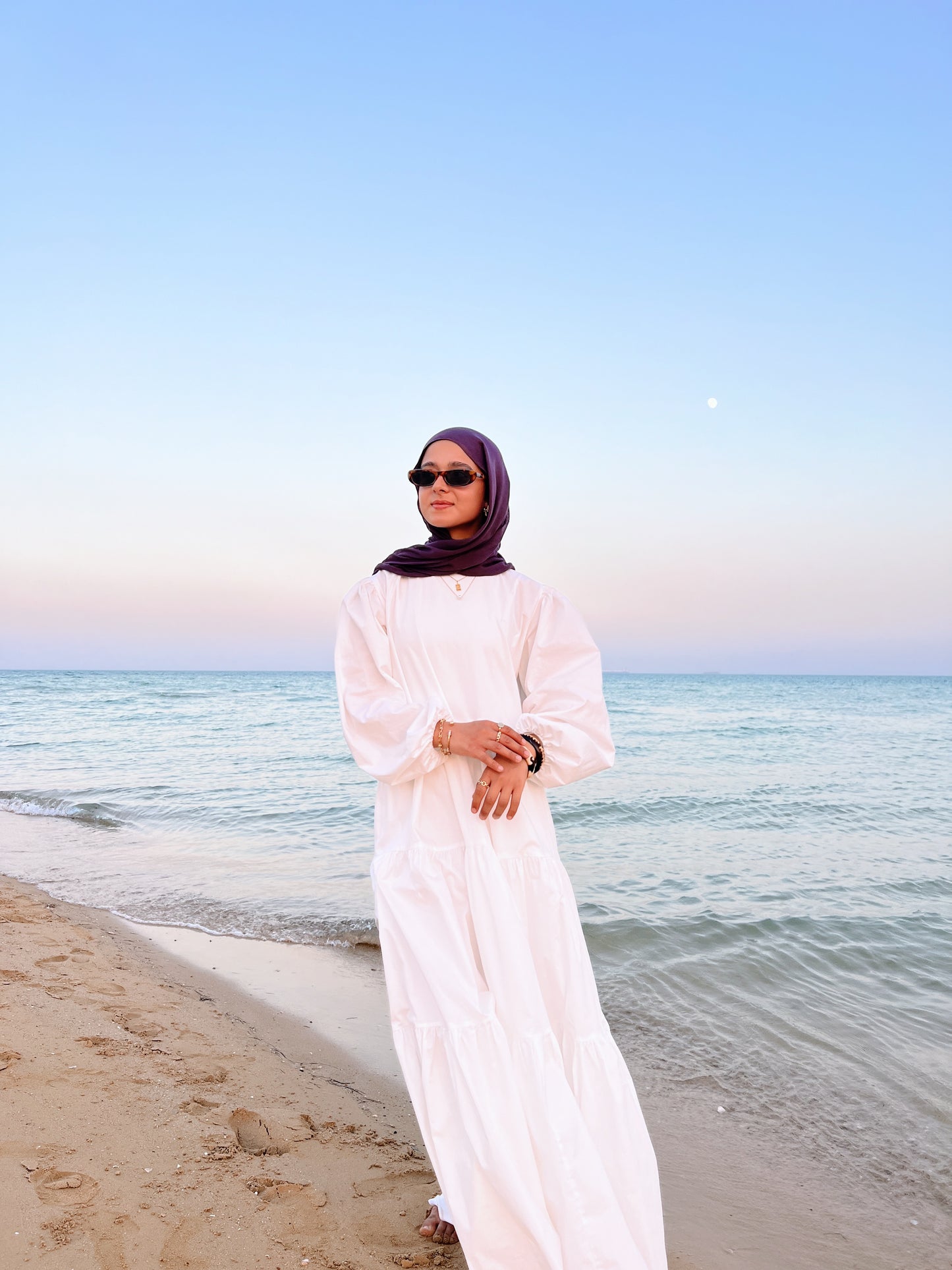 Poplin Gypsy Dress White