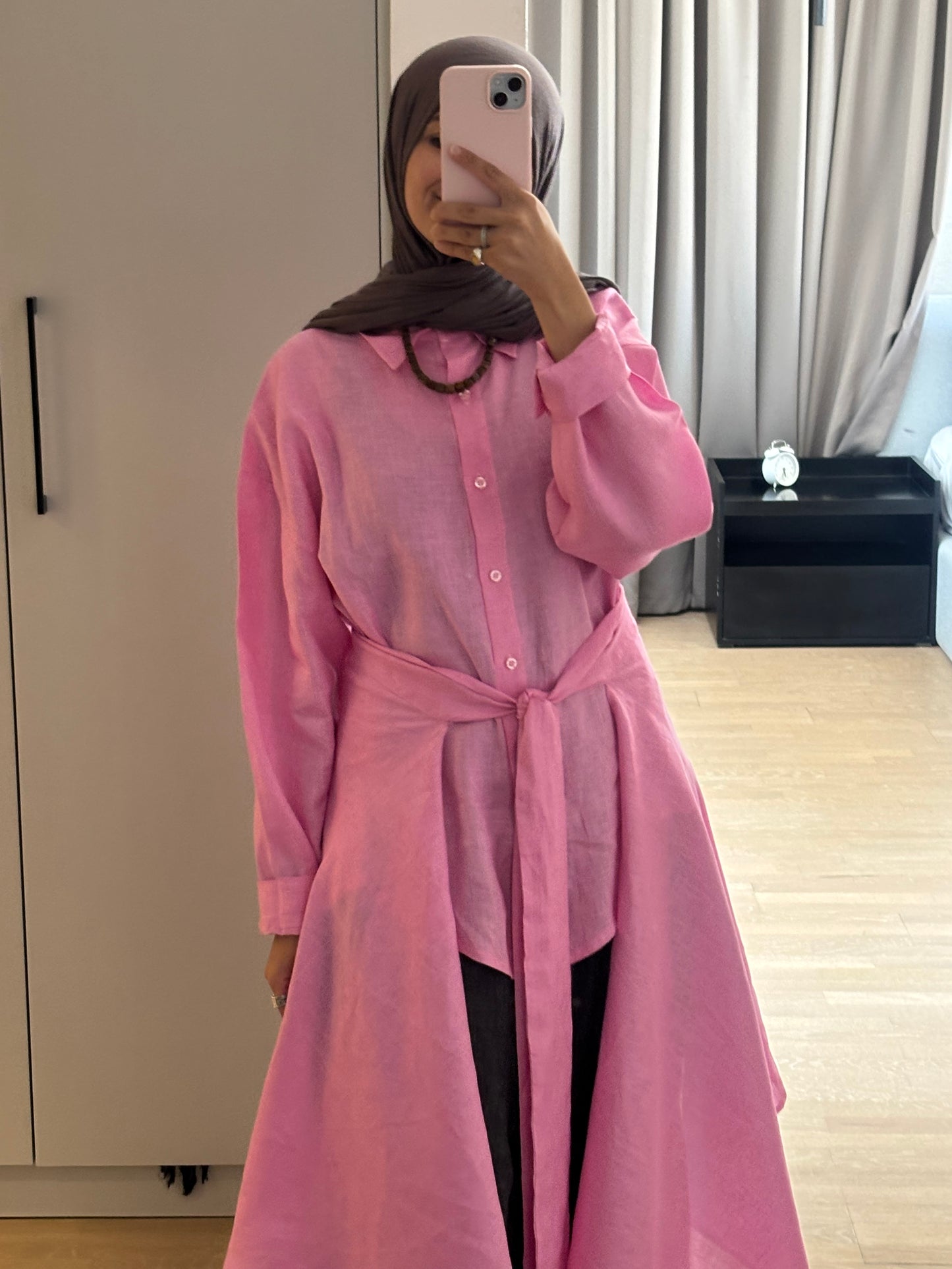 The Petal Pink Wrap Shirt