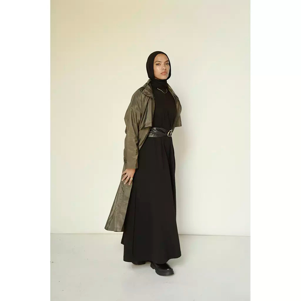 Waterproof Trench Coat in Olive