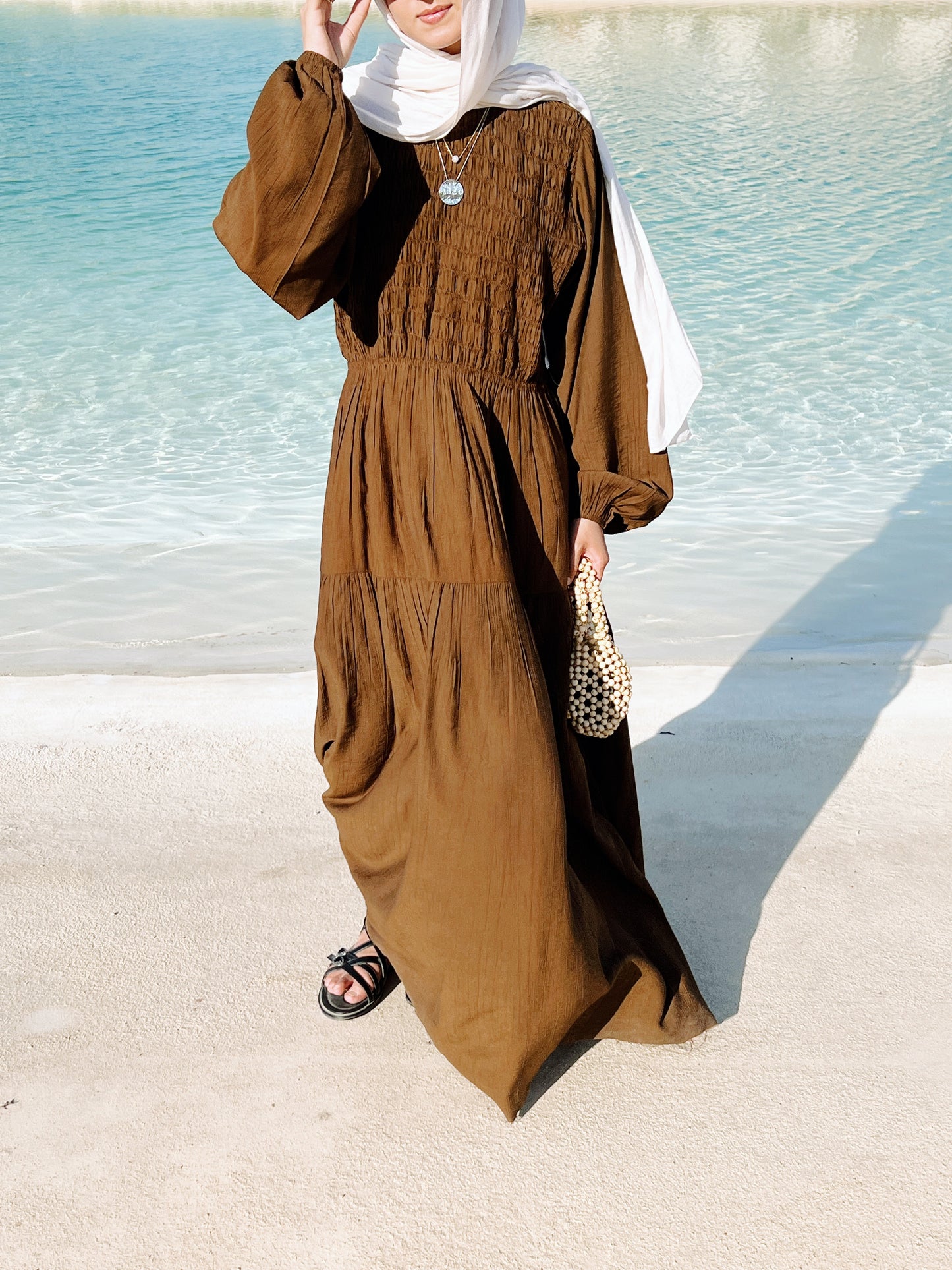 Weekend Wanderer Dress In Brown