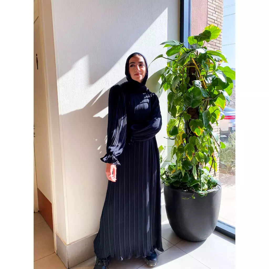 Pleated Dress In Black