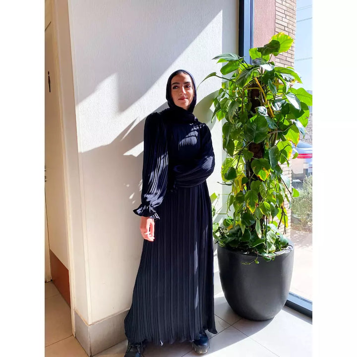 Pleated Dress In Black