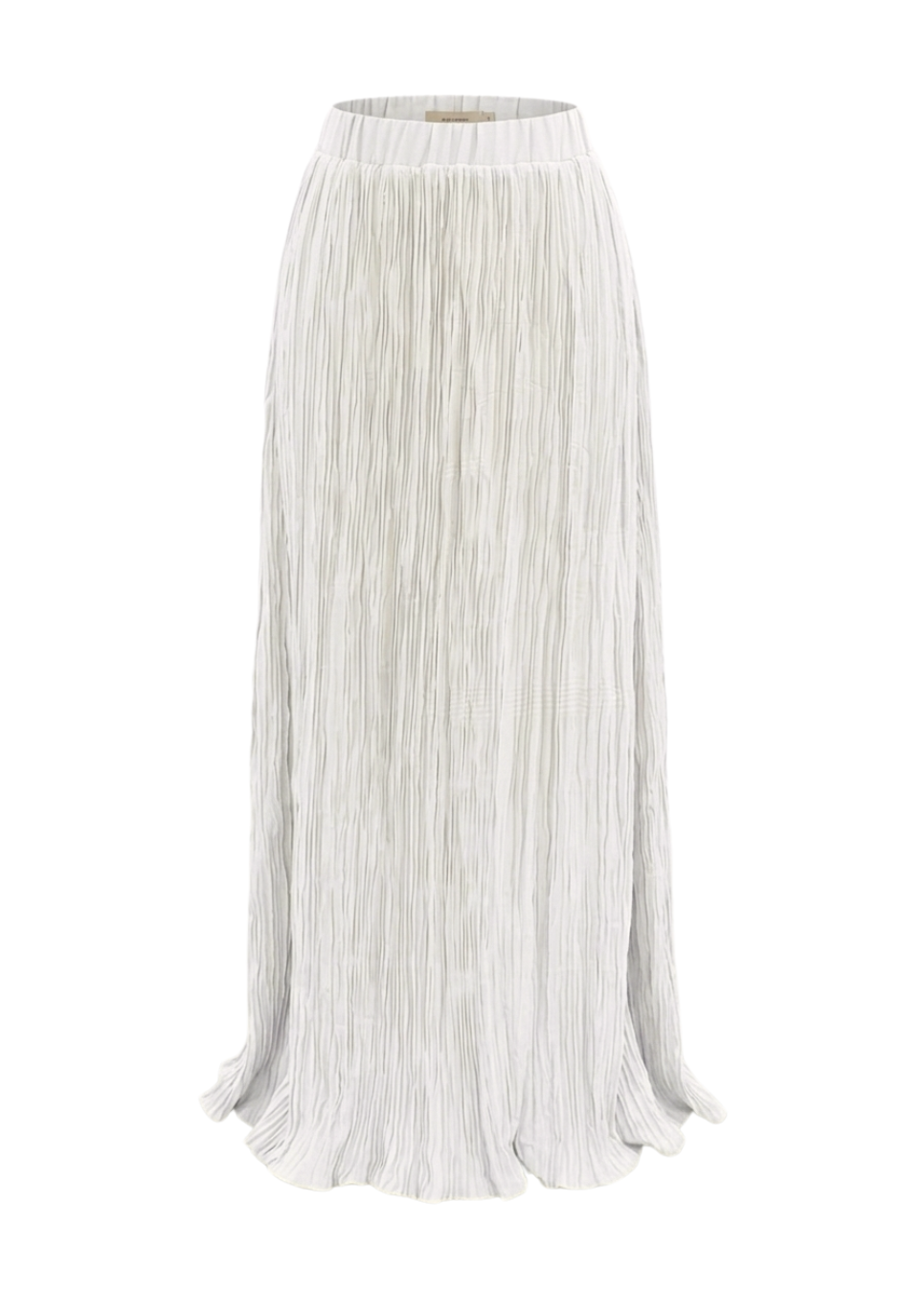 Crushed Chiffon Skirt In White