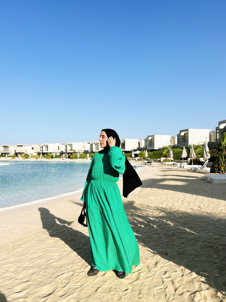 Weekend Wanderer Dress In Apple Green