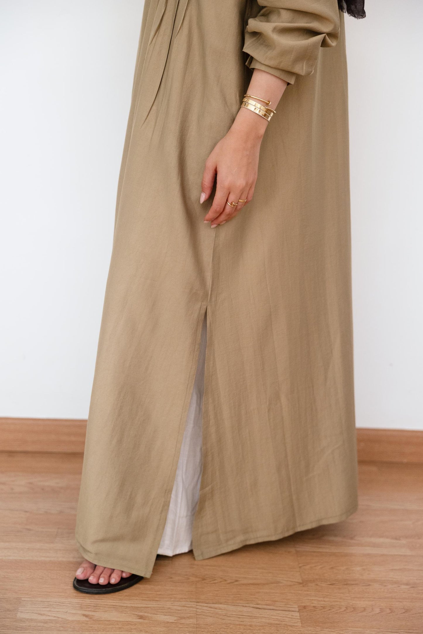 The Summer Pleat Shirt Olive