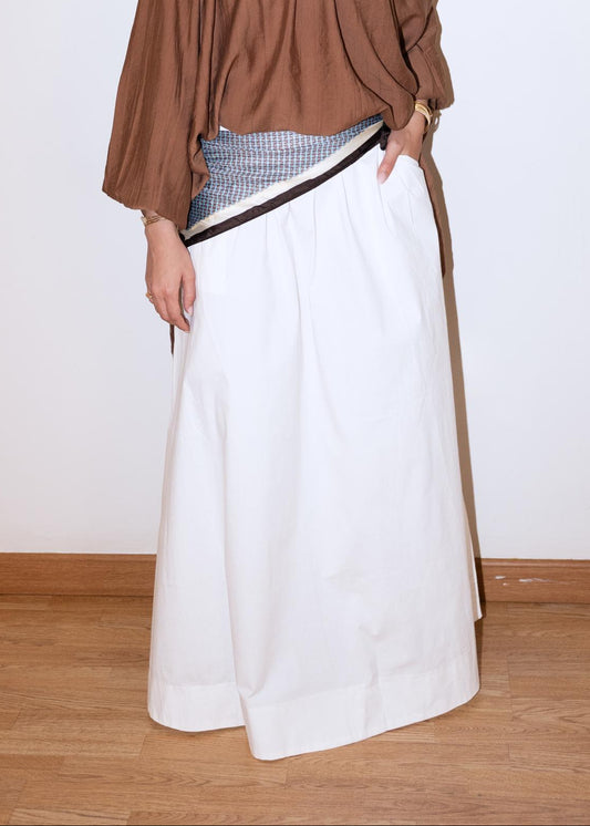 Poplin Skirt In White