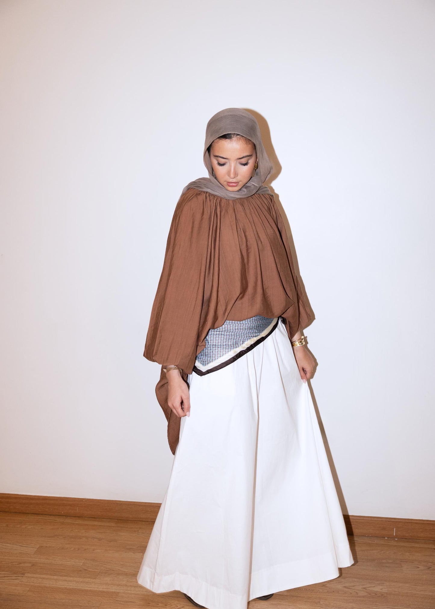 Poplin Skirt In White