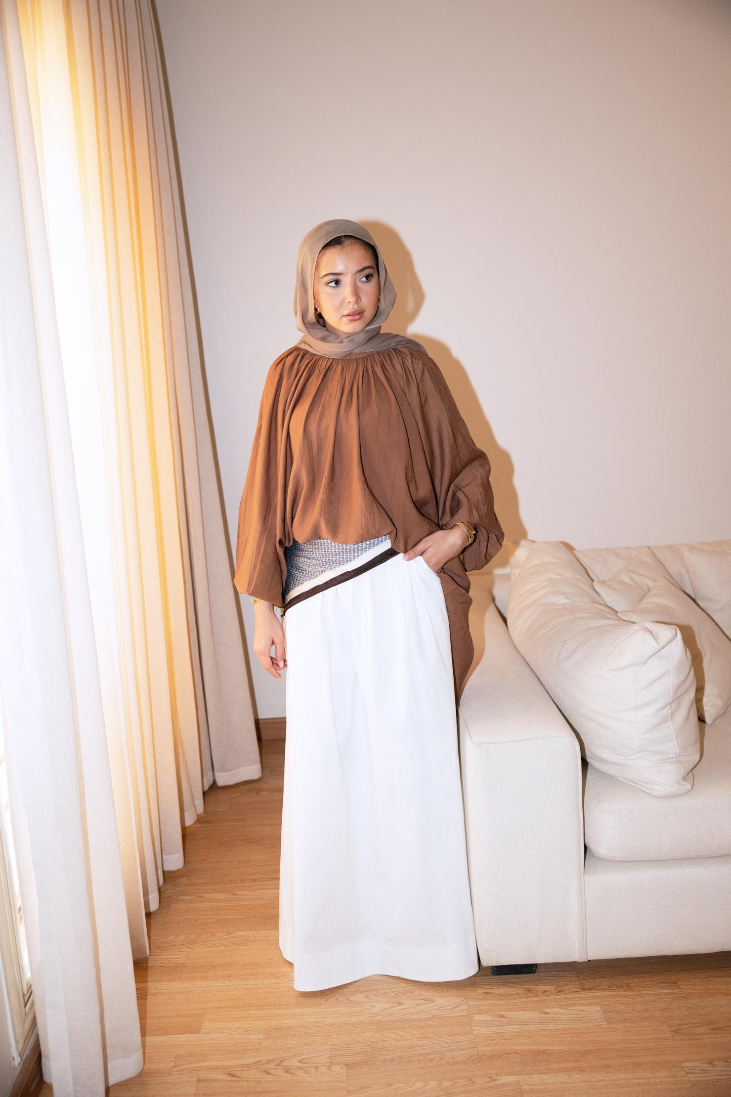 Poplin Skirt In White