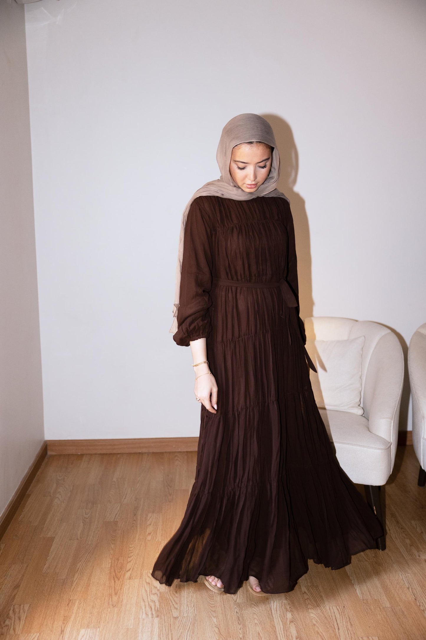 The Dreamfall Dress in Chocolate Brown