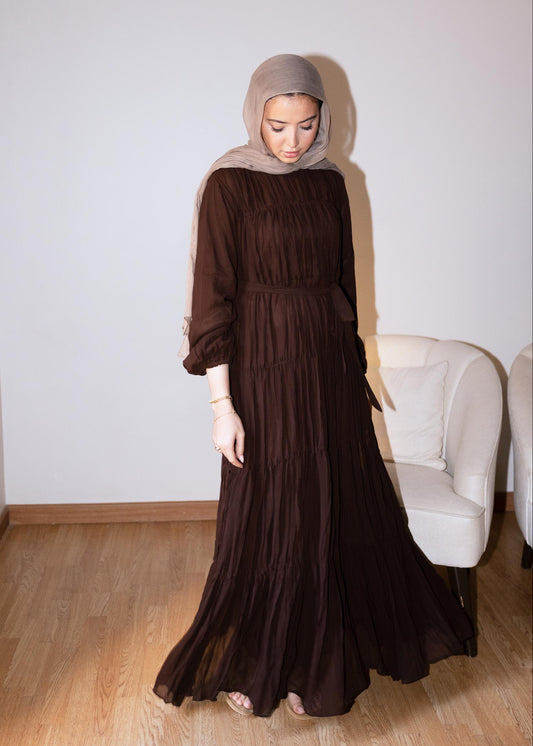The Dreamfall Dress in Chocolate Brown