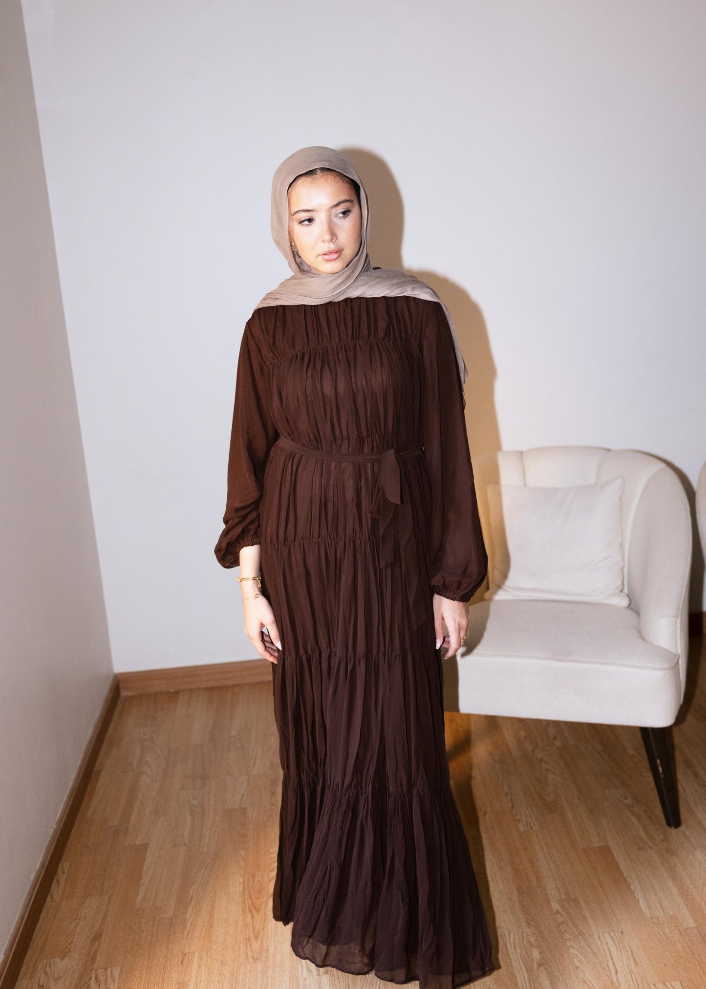 The Dreamfall Dress in Chocolate Brown