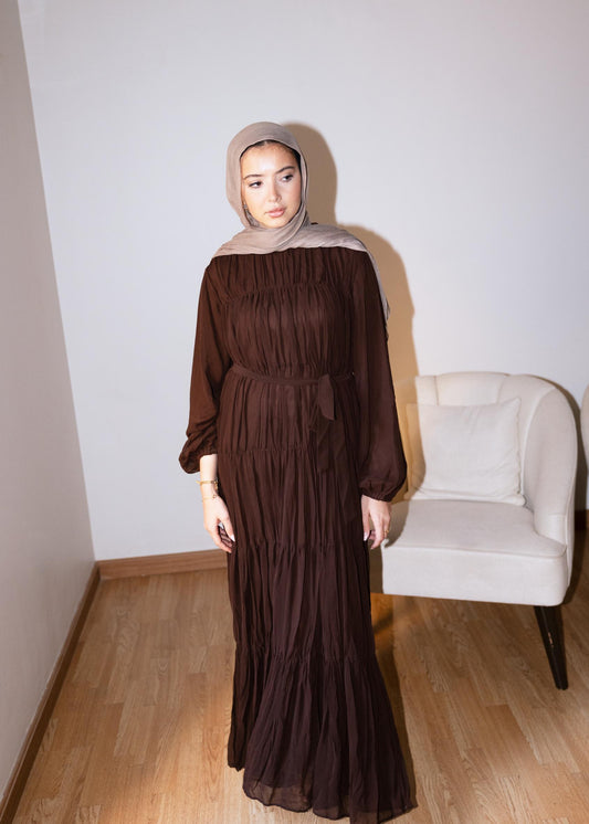 The Dreamfall Dress in Chocolate Brown