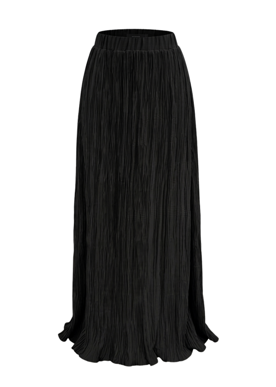 Crushed Chiffon Skirt In Black