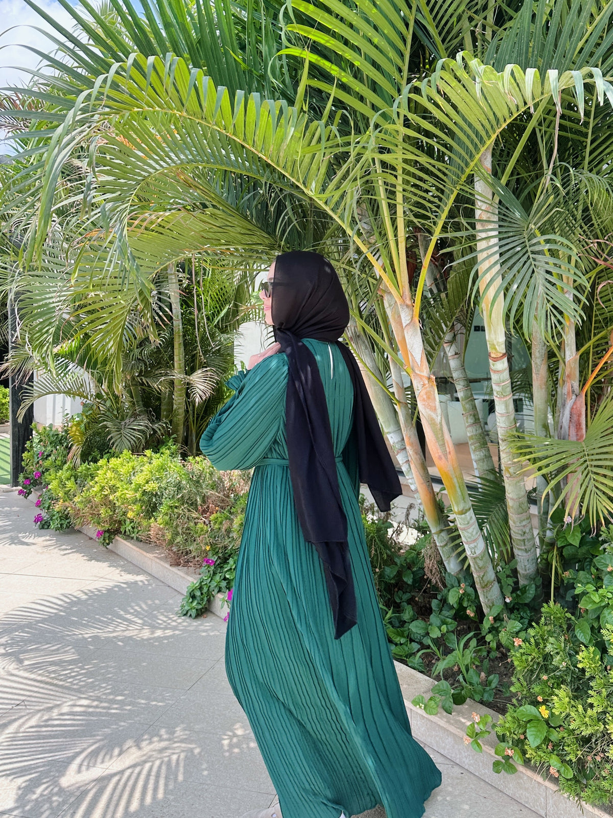 Pleated Dress In Green