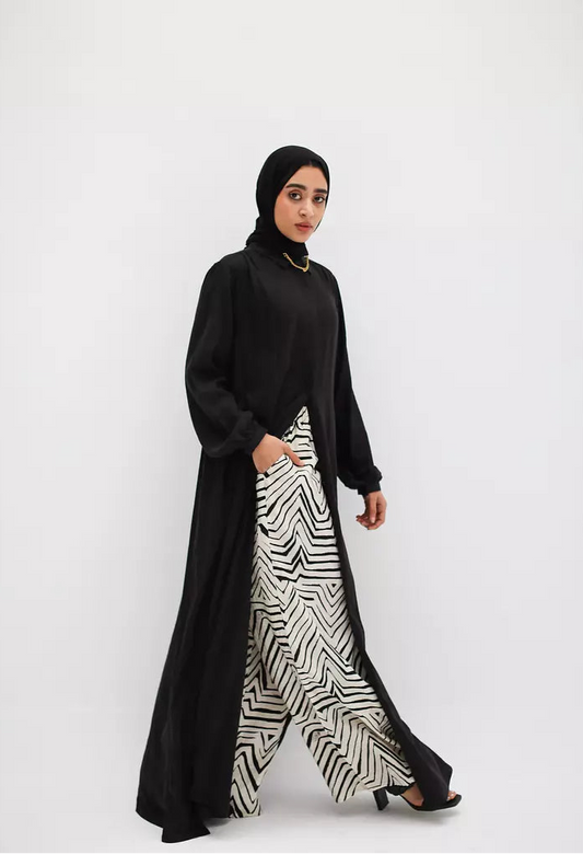 Maxi Linen Shirt In Black