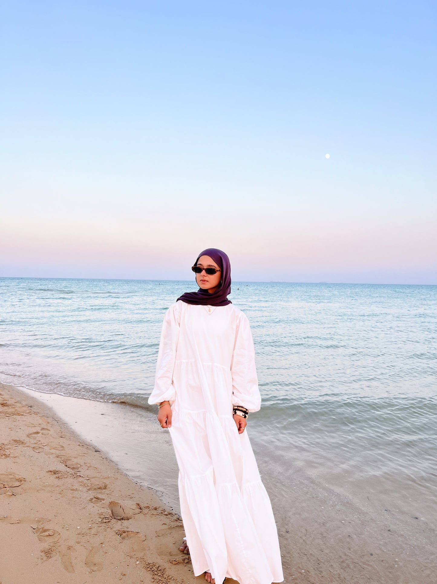 Poplin Gypsy Dress White