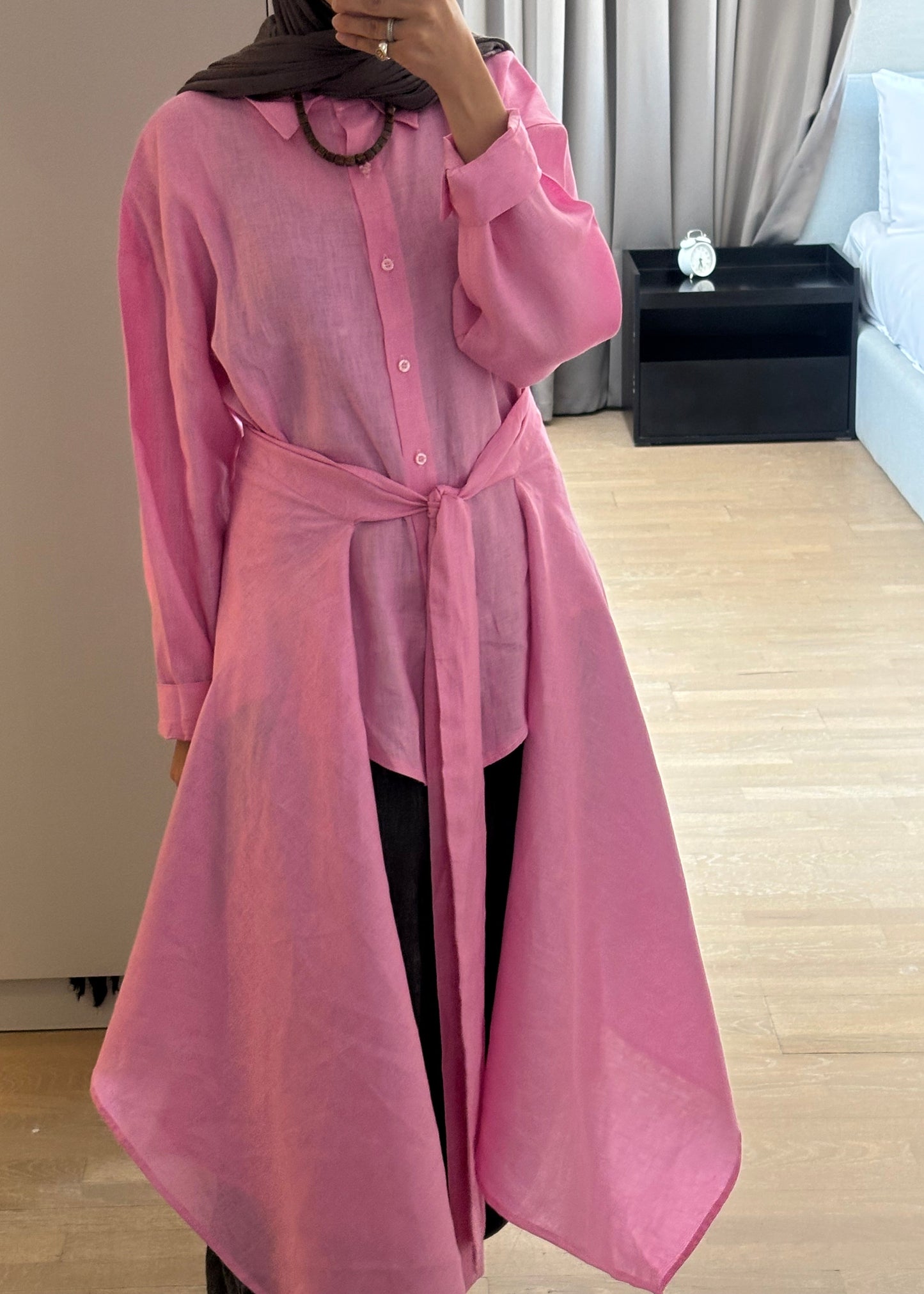 The Petal Pink Wrap Shirt