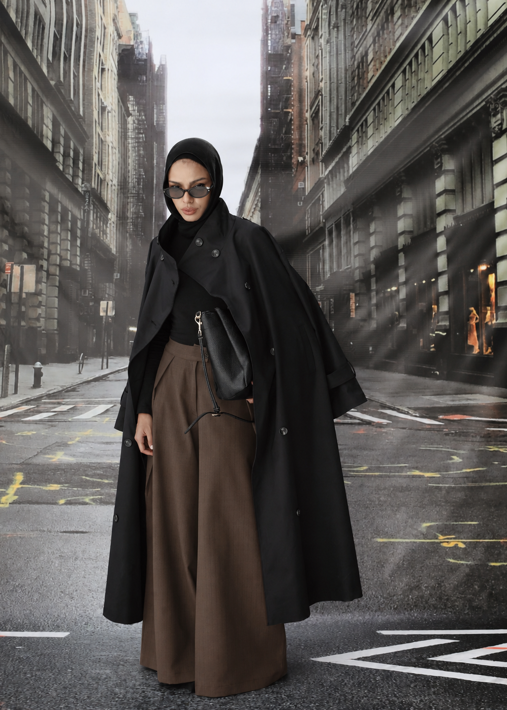 The City Pleat Pants In Brown