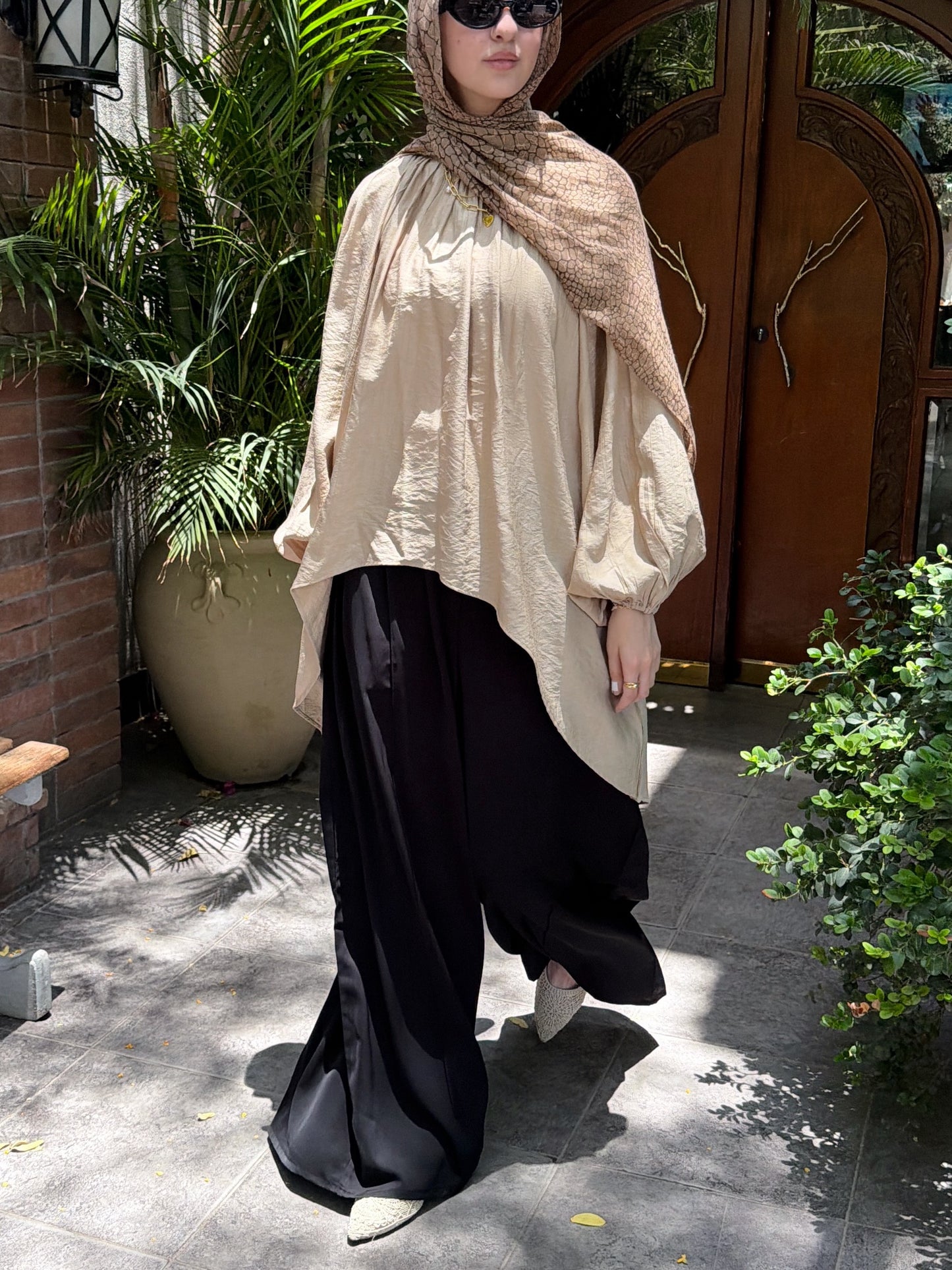 The Balloon Cloud Top in Sand Beige