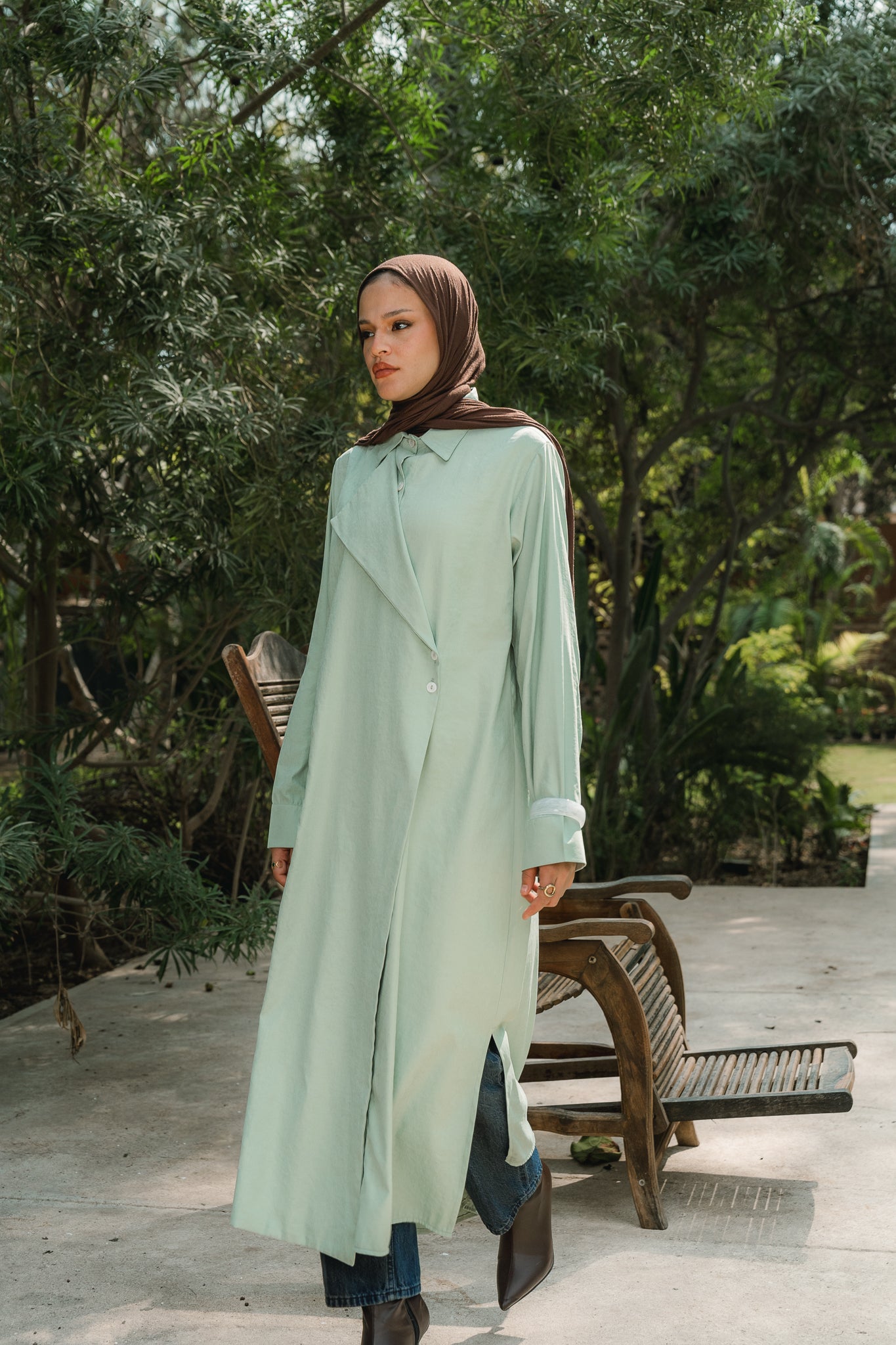 Overlap Shirt in Mint
