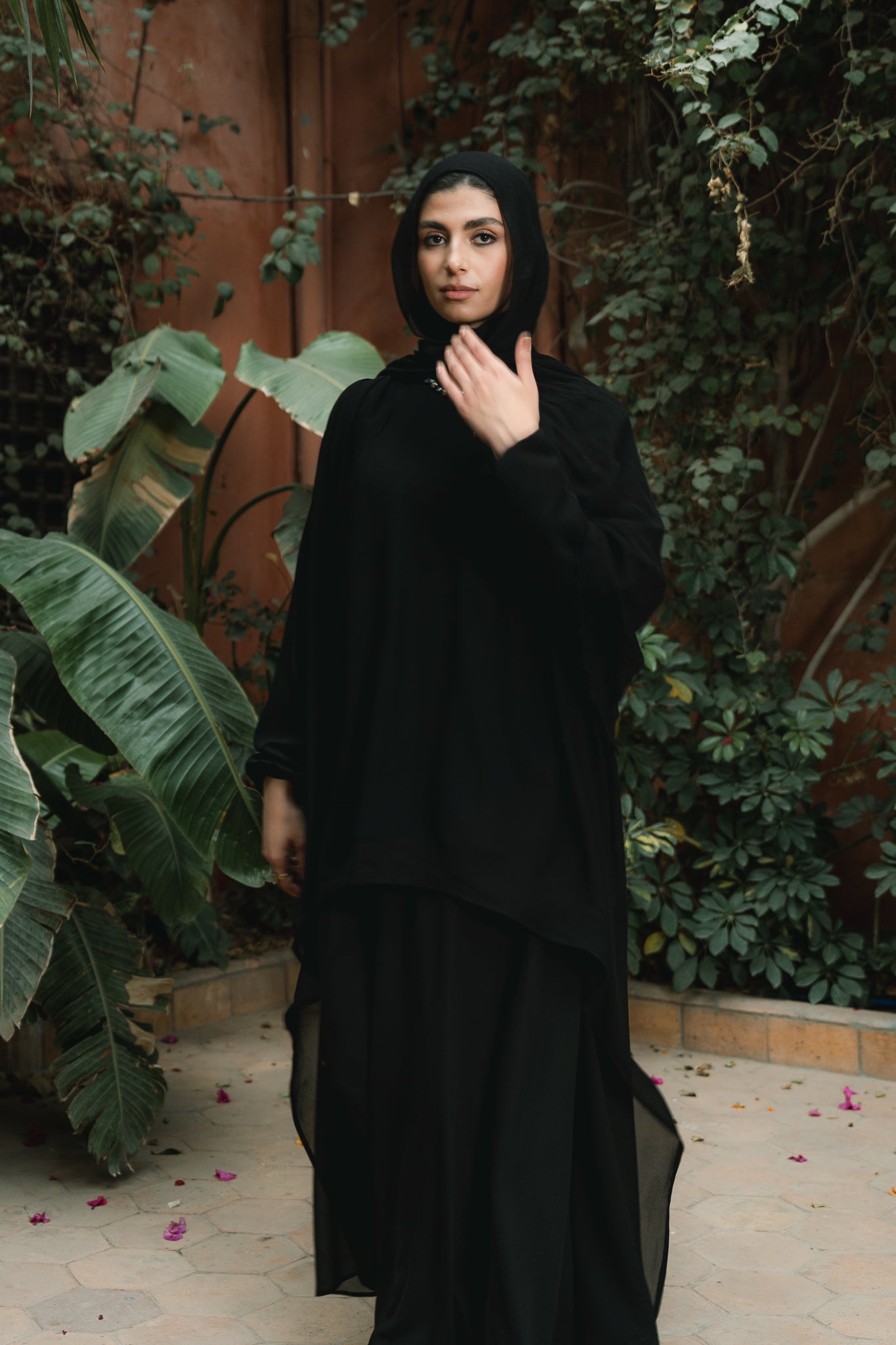 High Low Solid Abaya
