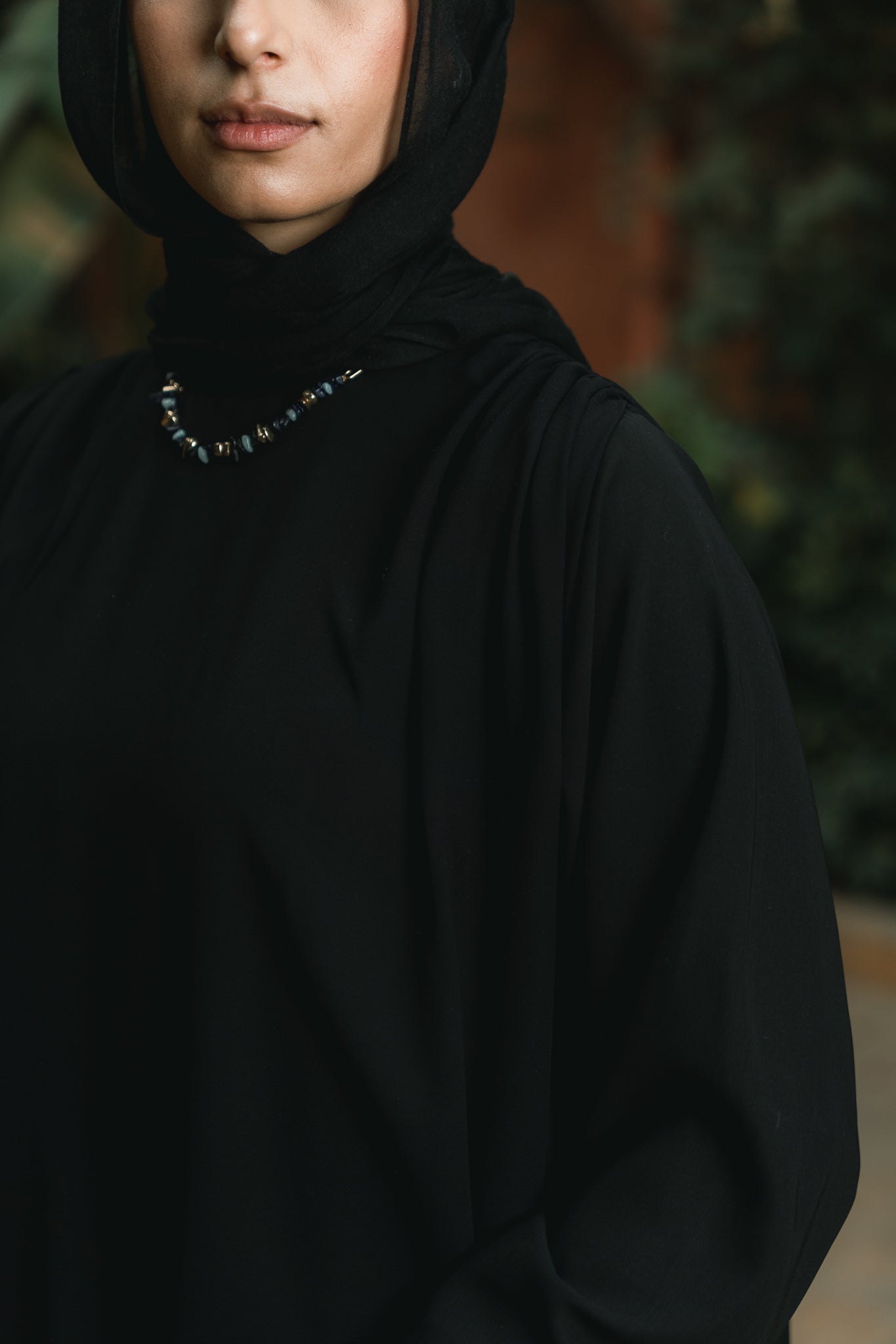 High Low Solid Abaya