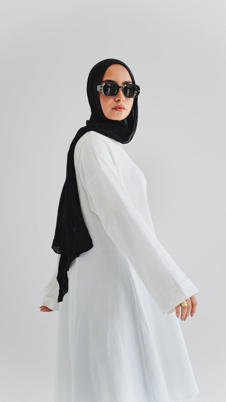 Breeze Drawstring Top In white