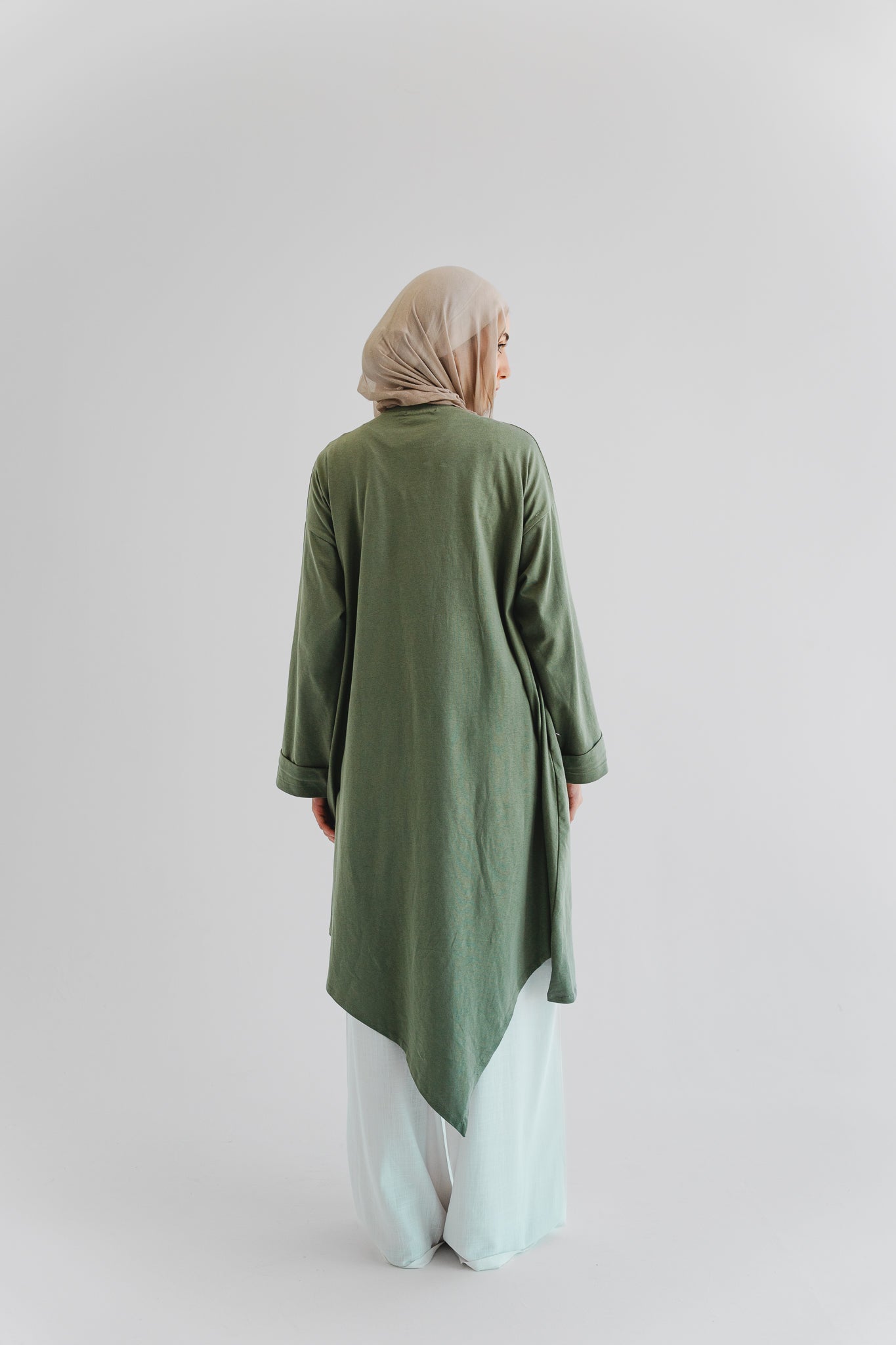 Breeze Drawstring Top In Earthy Olive