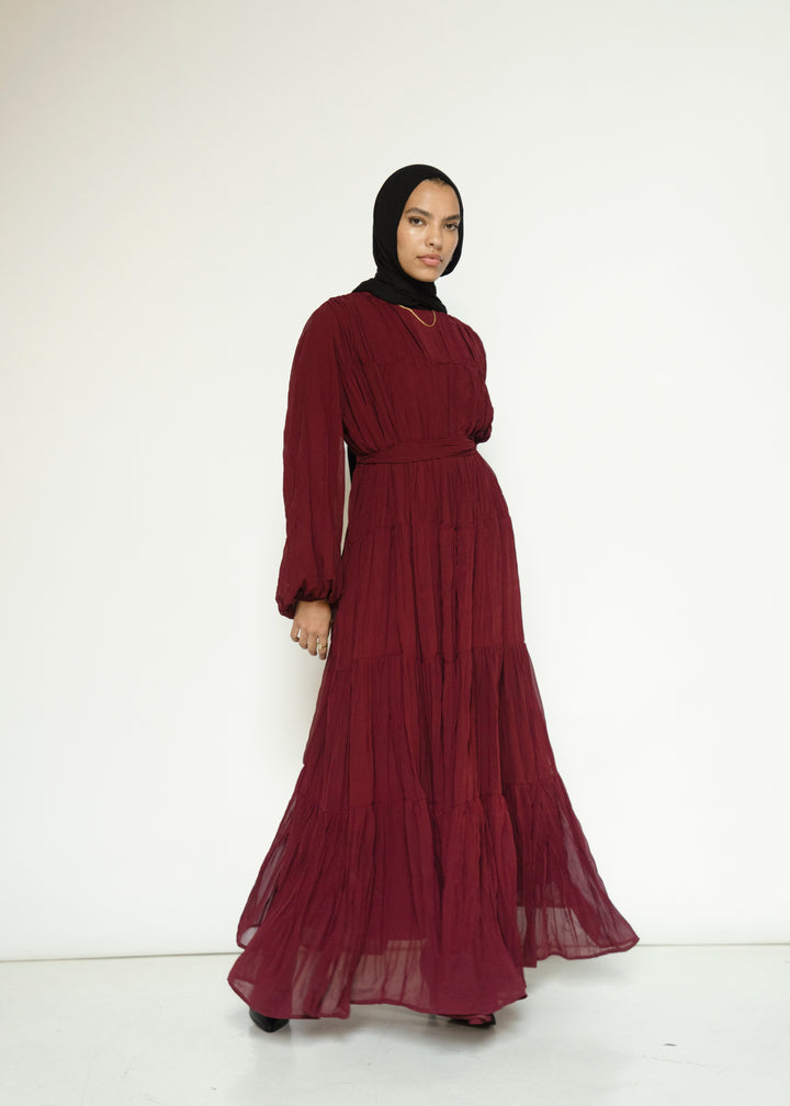 The Dreamfall Dress in Burgundy