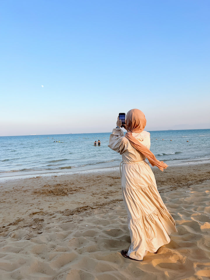 Poplin Gypsy Dress cream