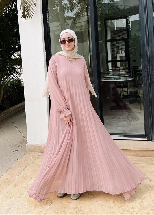 Cloach Pleated Dress In Pink