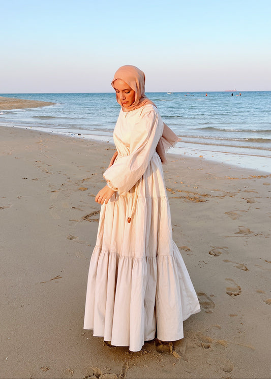 Poplin Gypsy Dress cream