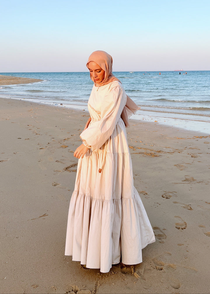 Poplin Gypsy Dress cream