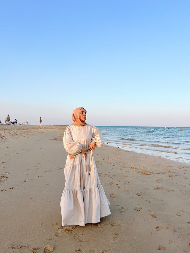 Poplin Gypsy Dress cream