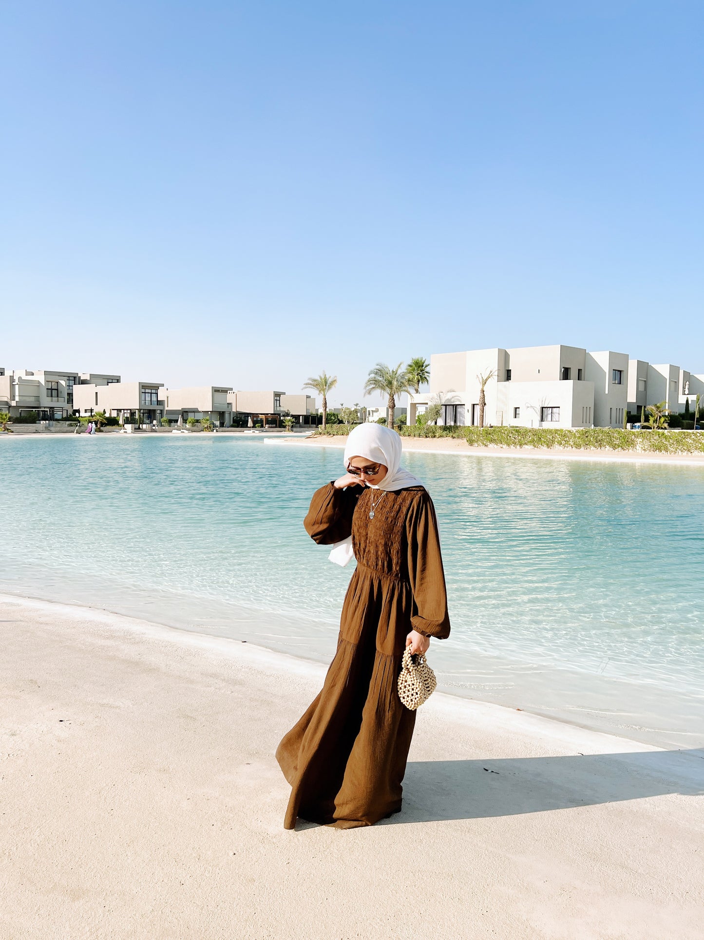Weekend Wanderer Dress In Brown