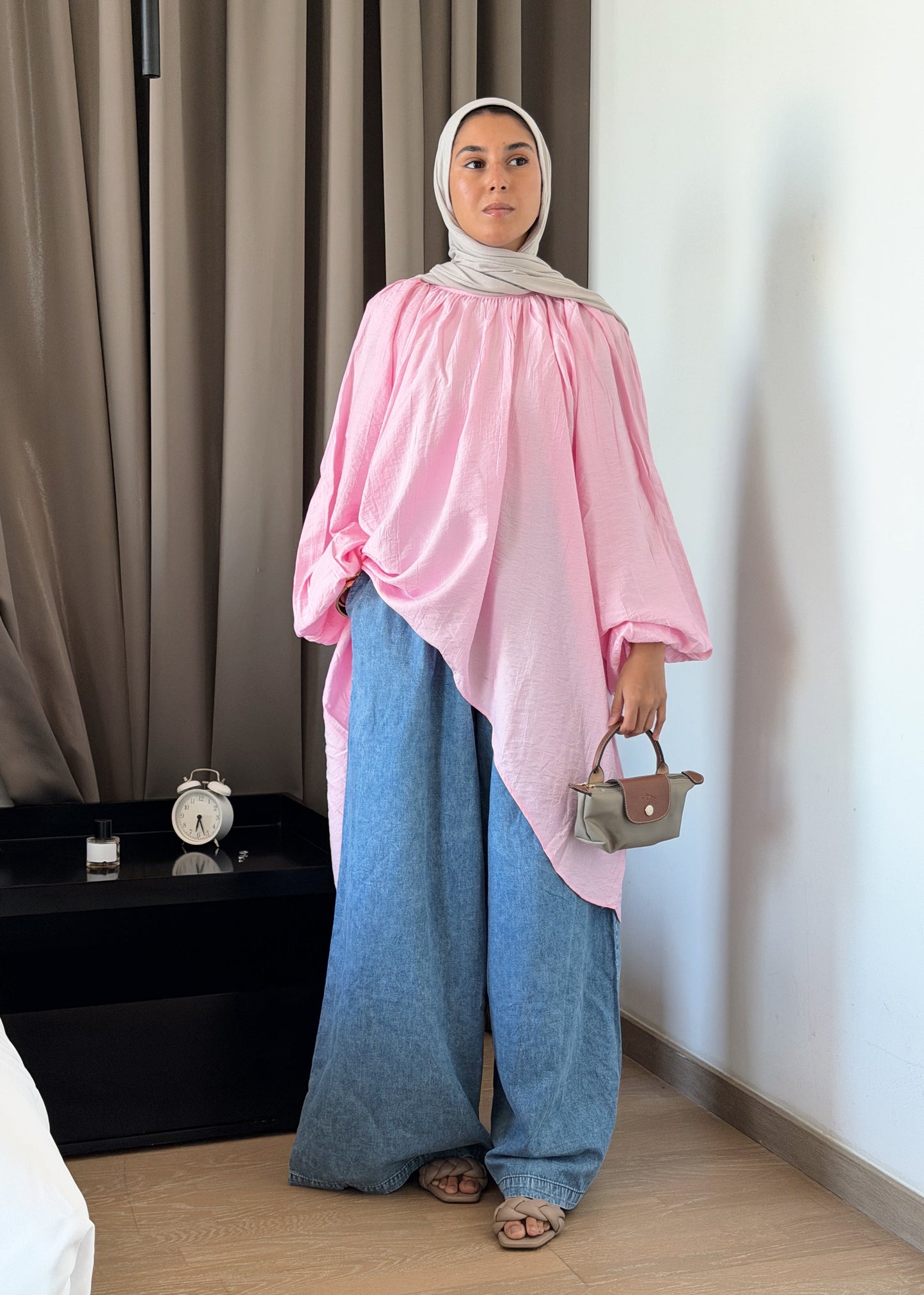 The Balloon Cloud Top in Soft Pink