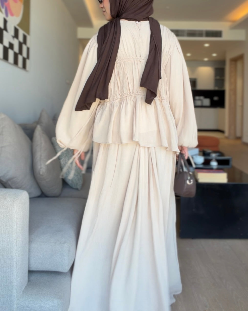 The Drape Flow Set In Beige