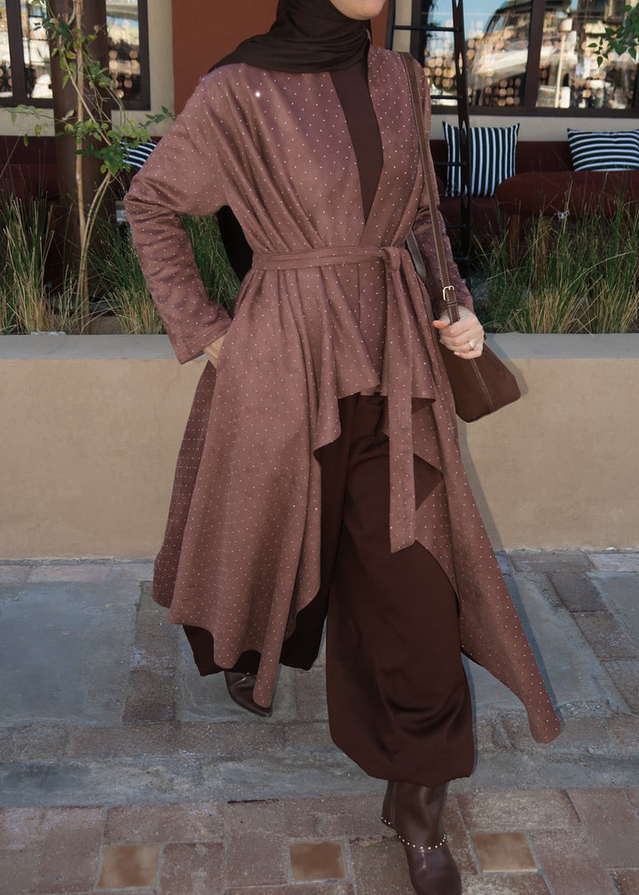 The Starlit Cardigan In Cocoa Brown