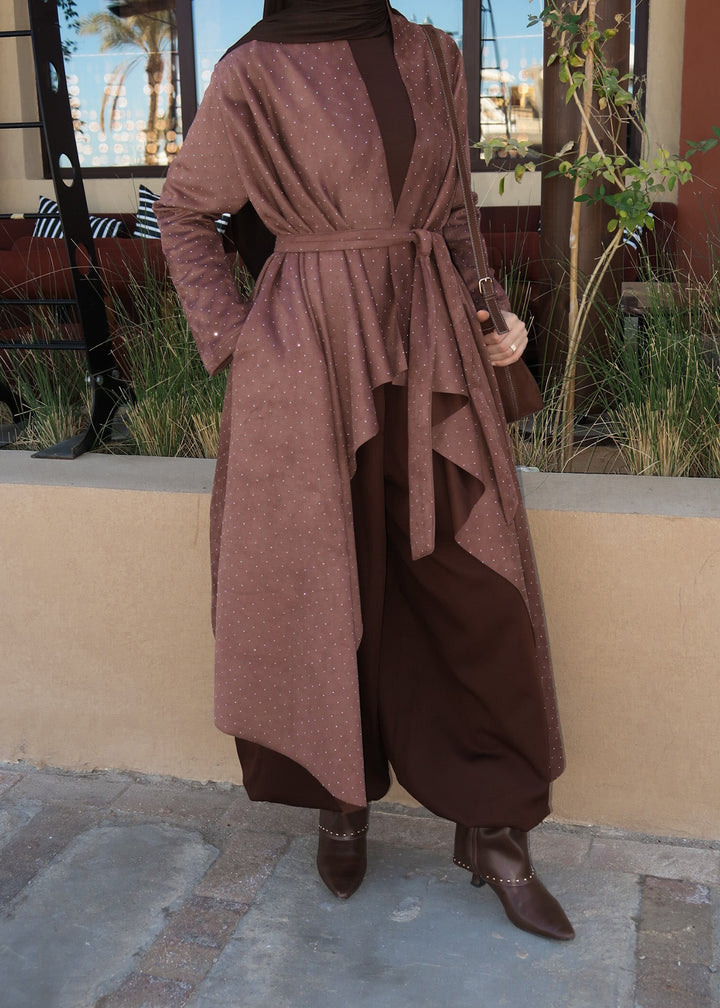 The Starlit Cardigan In Cocoa Brown