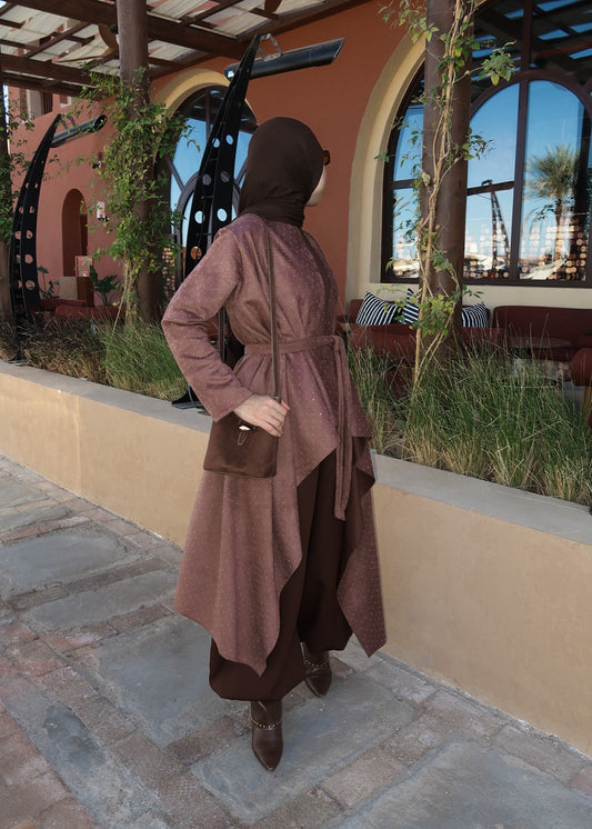 The Starlit Cardigan In Cocoa Brown
