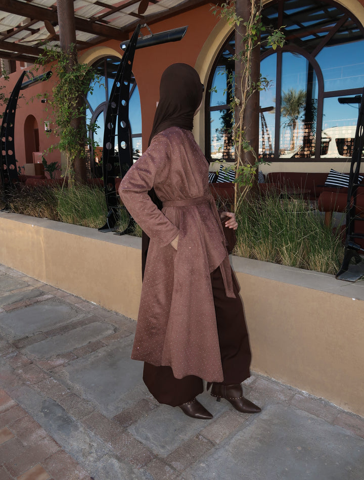 The Starlit Cardigan In Cocoa Brown