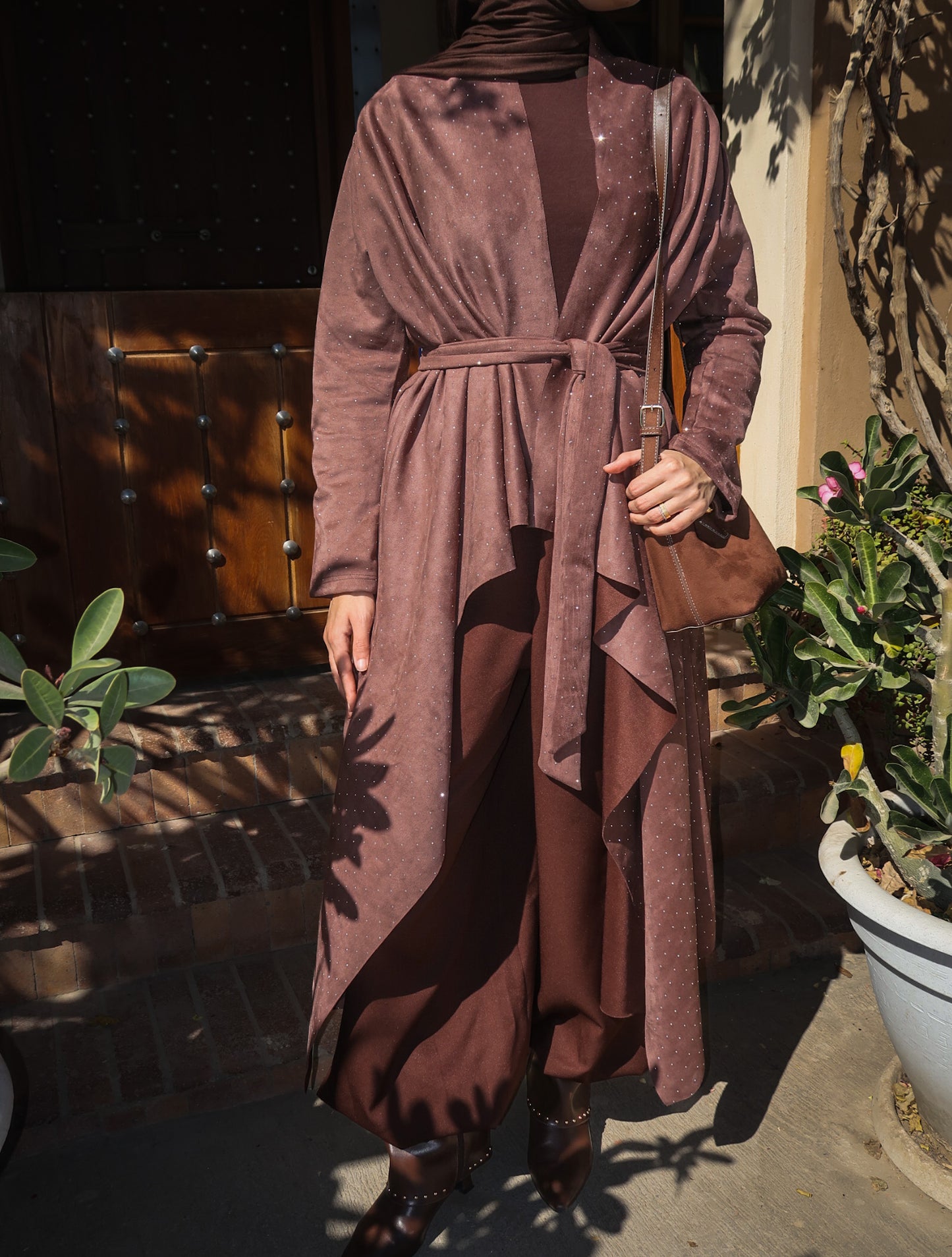 The Starlit Cardigan In Cocoa Brown