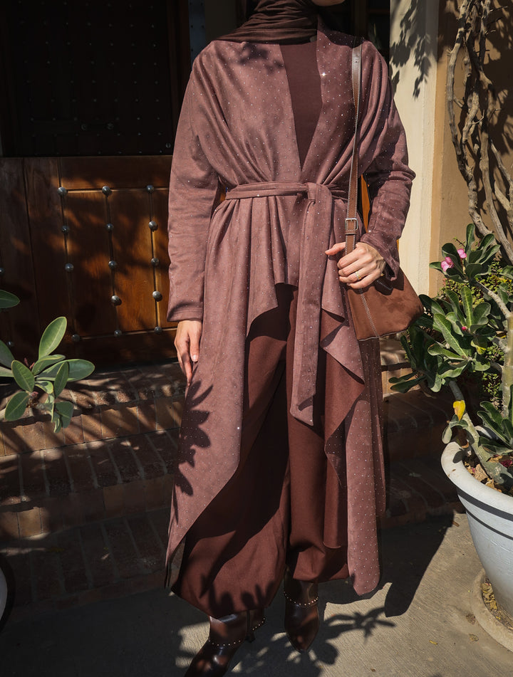 The Starlit Cardigan In Cocoa Brown