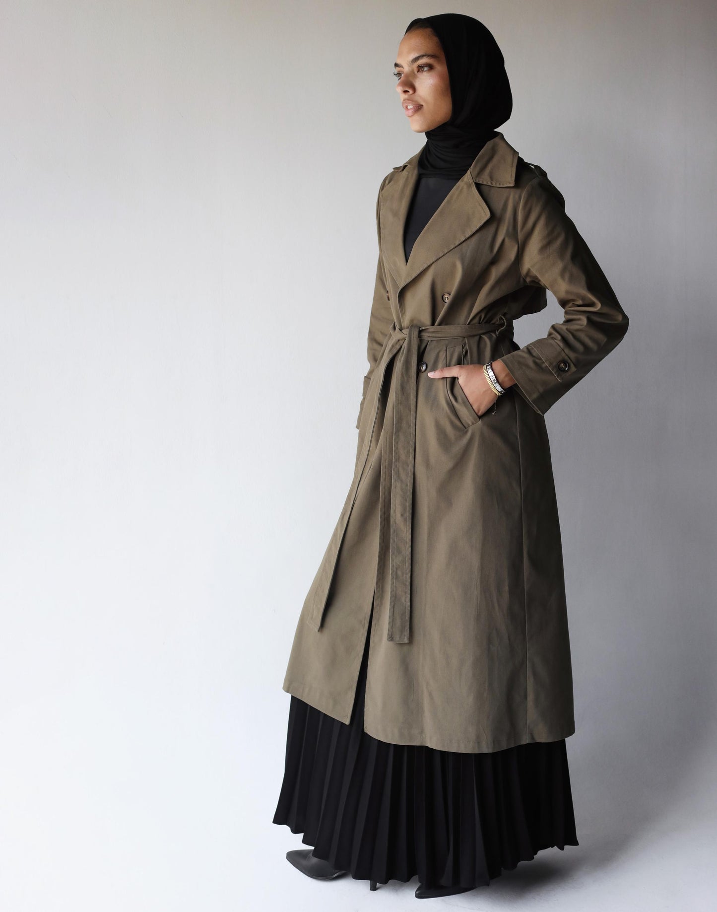 The Everyday Trench In Pale Olive