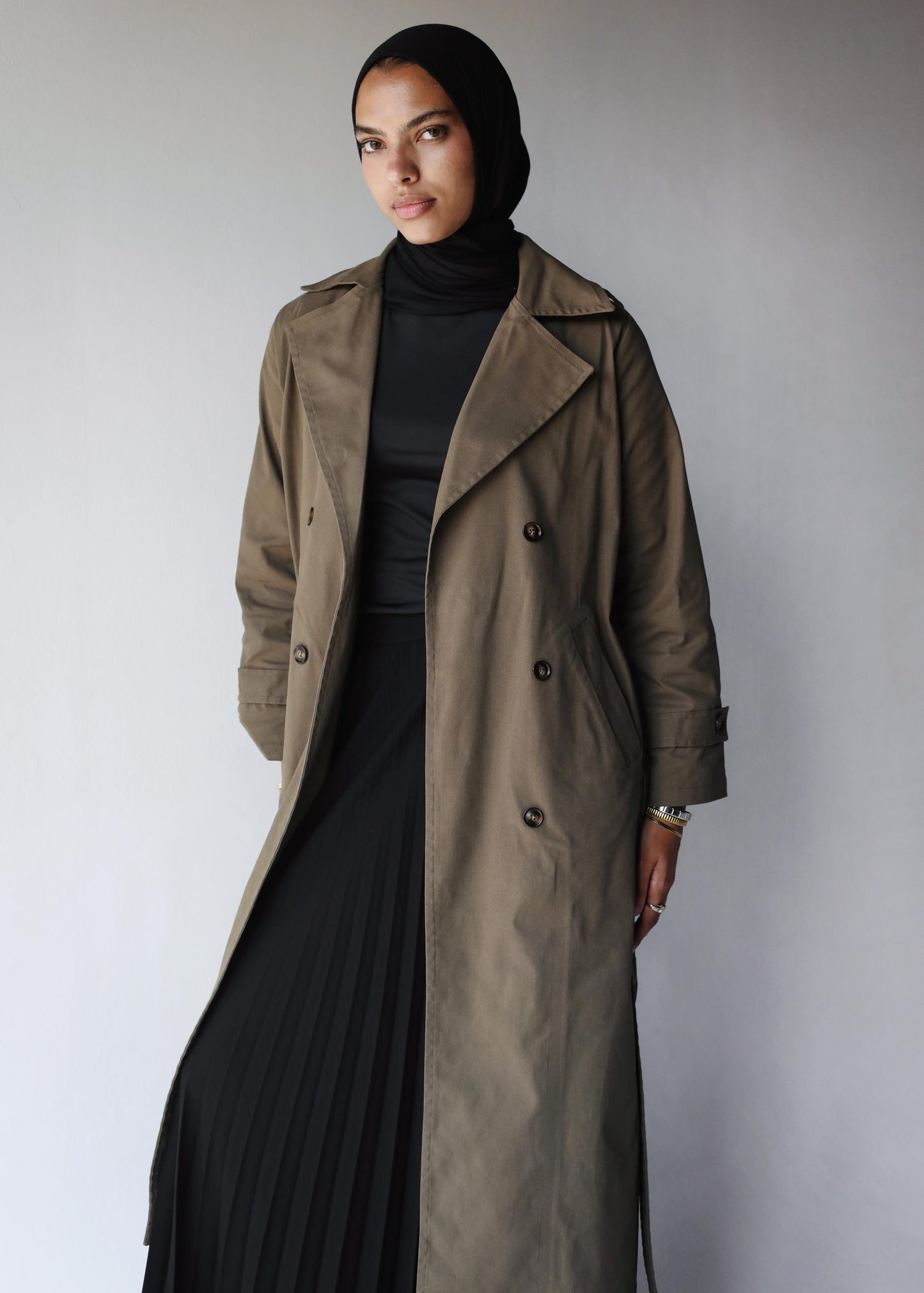 The Everyday Trench In Pale Olive