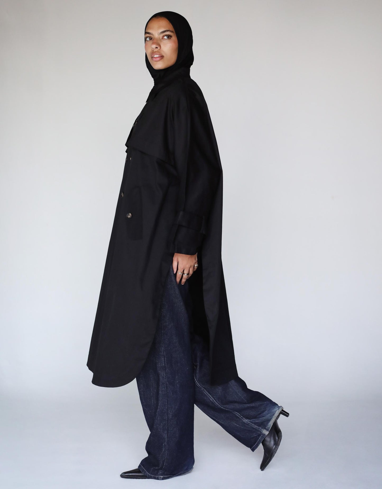 Charcoal Overlay Cape